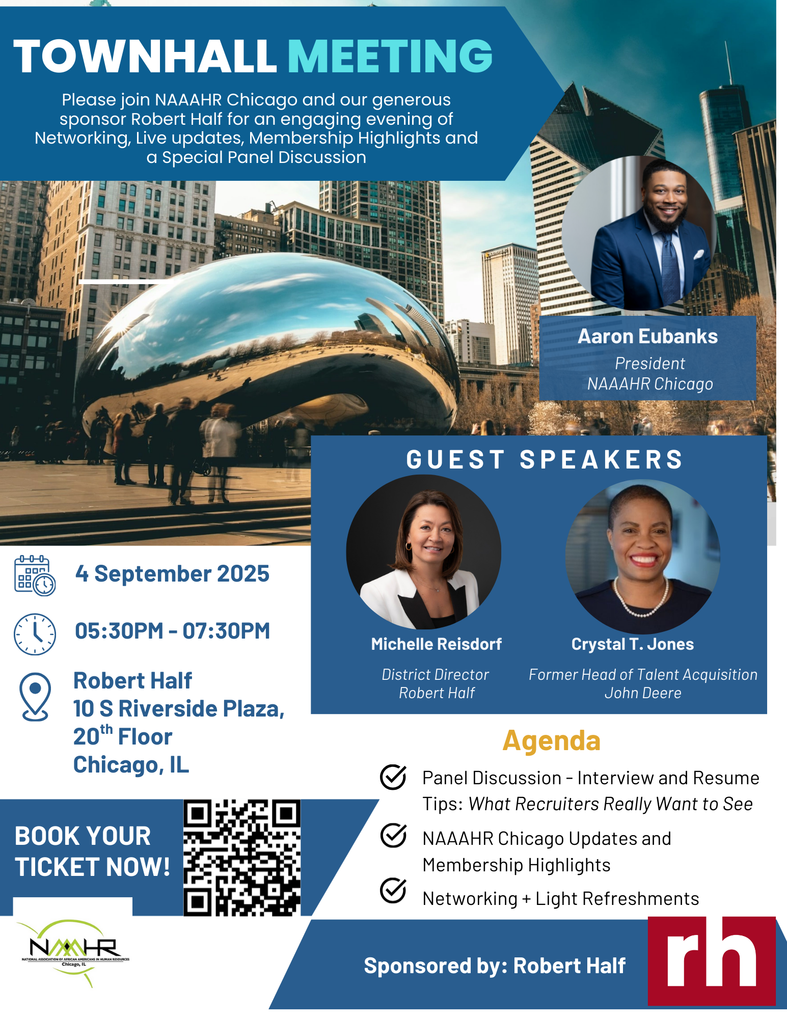 Blue and Yellow Modern Business Workshop Flyer